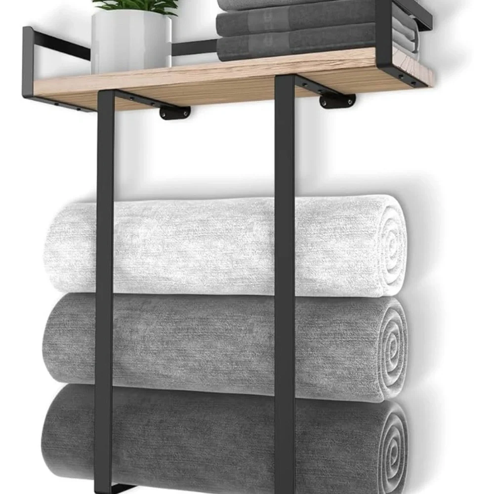 Small bathroom towel holder